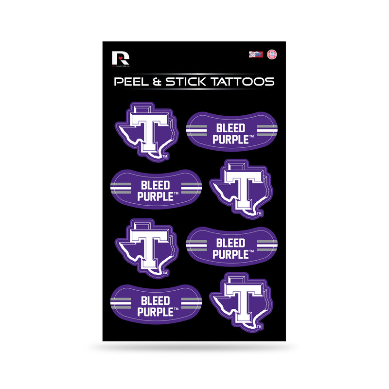 NCAA Tarleton State Texans Peel & Stick Temporary Tattoos - Eye Black - Game Day Approved! By Rico Industries