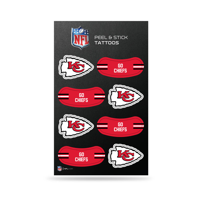 NFL Kansas City Chiefs Peel & Stick Temporary Tattoos - Eye Black - Game Day Approved! By Rico Industries