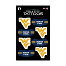 West Virginia University Vertical Tattoo (3"X5")