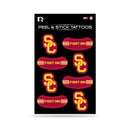 NCAA Southern California Trojans Peel & Stick Temporary Tattoos - Eye Black - Game Day Approved! By Rico Industries