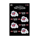 Fresno State Vertical Tattoo (3"X5")