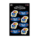 Kansas University Vertical Tattoo (3"X5")