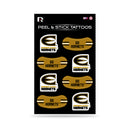 NCAA Emporia State Hornets Peel & Stick Temporary Tattoos - Eye Black - Game Day Approved! By Rico Industries