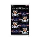 Virginia University Vertical Tattoo (3" X 5")