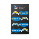 NFL Los Angeles Chargers Peel & Stick Temporary Tattoos - Eye Black - Game Day Approved! By Rico Industries