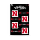 NCAA Nebraska Cornhuskers Peel & Stick Temporary Tattoos - Eye Black - Game Day Approved! By Rico Industries