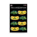NCAA North Dakota State Bisons Peel & Stick Temporary Tattoos - Eye Black - Game Day Approved! By Rico Industries