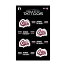 Montana University Vertical Tattoo (3"X5")