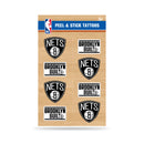 NBA Brooklyn Nets Peel & Stick Temporary Tattoos - Eye Black - Game Day Approved! By Rico Industries