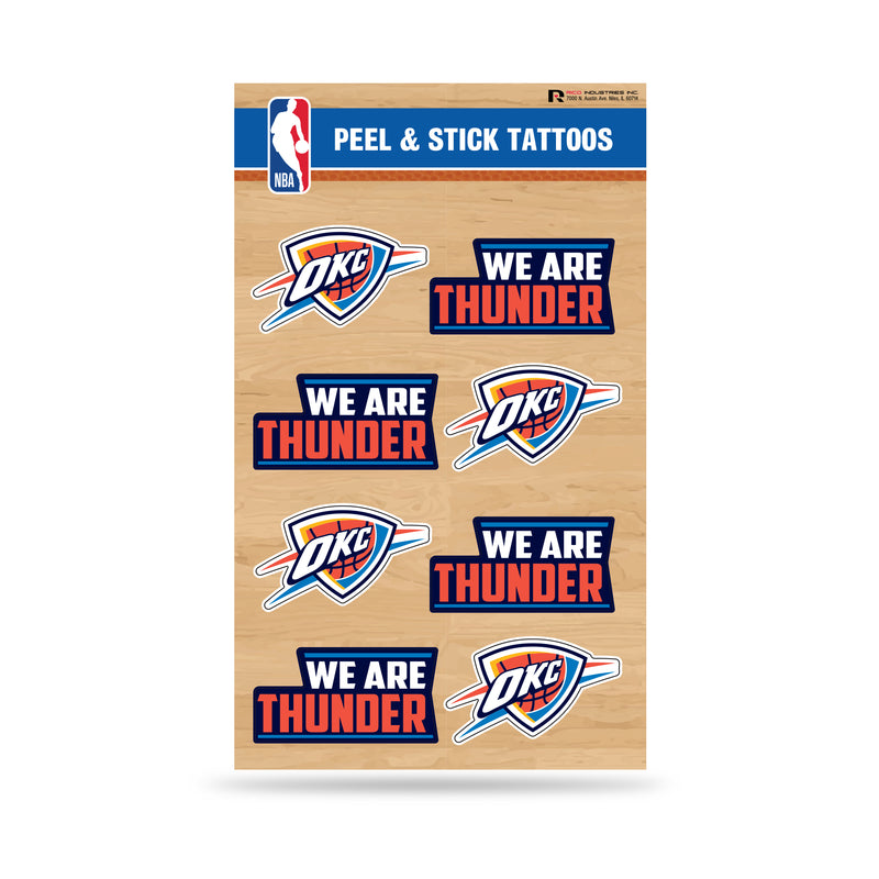 Oklahoma City Thunder Peel & Stick Vertical Tattoo (3"X5")