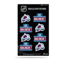 NHL Colorado Avalanche Peel & Stick Temporary Tattoos - Eye Black - Game Day Approved! By Rico Industries