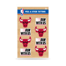 NBA Chicago Bulls Peel & Stick Temporary Tattoos - Eye Black - Game Day Approved! By Rico Industries