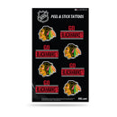 NHL Chicago Blackhawks Peel & Stick Temporary Tattoos - Eye Black - Game Day Approved! By Rico Industries
