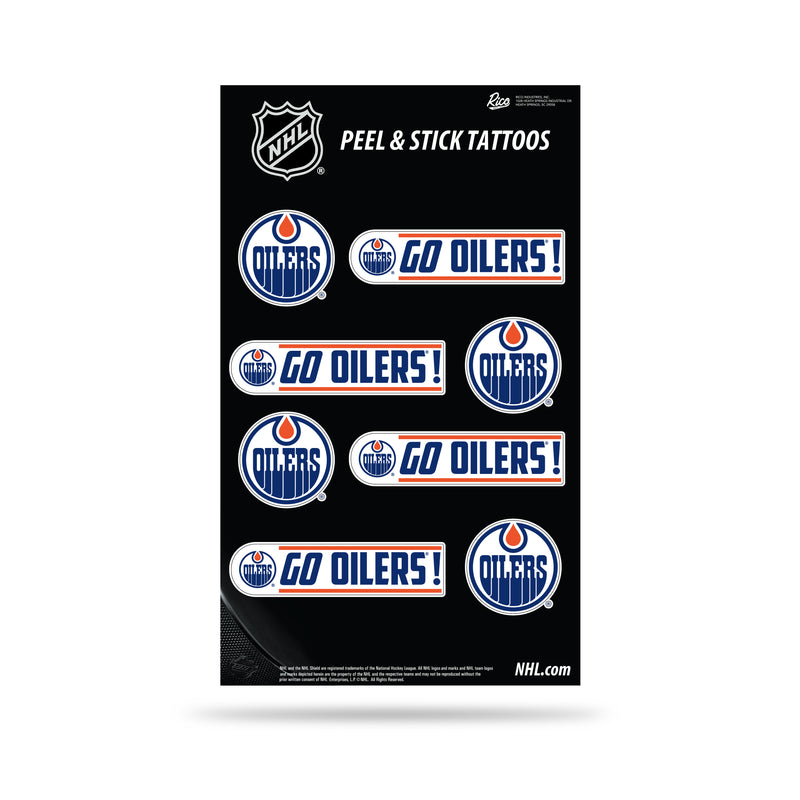 Edmonton Oilers Vertical Tattoos (3"X5")