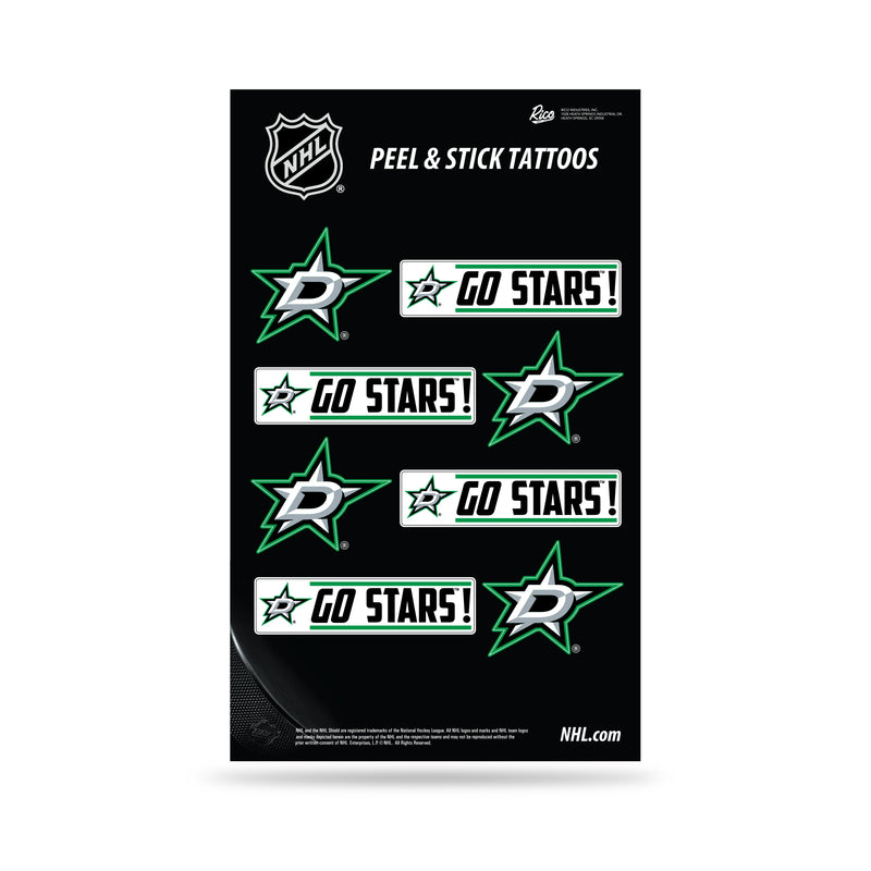 Dallas Stars Vertical Tattoos (3"X5")
