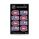 NHL Montreal Canadiens Peel & Stick Temporary Tattoos - Eye Black - Game Day Approved! By Rico Industries