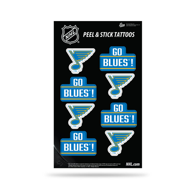 St. Louis Blues Vertical Tattoos (3"x5")