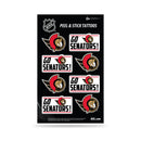 NHL Ottawa Senators Peel & Stick Temporary Tattoos - Eye Black - Game Day Approved! By Rico Industries