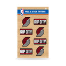 NBA Portland Trail Blazers Peel & Stick Temporary Tattoos - Eye Black - Game Day Approved! By Rico Industries