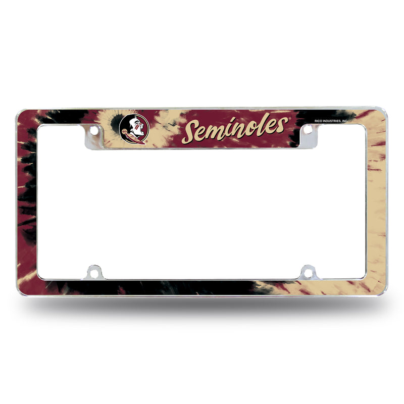 Florida State - Tie Dye Design - All Over Chrome Frame (Top Oriented)