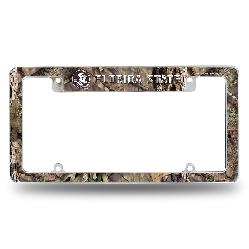 Florida State / Mossy Oak Camo Break-Up Country All Over Chrome Frame (Top Oriented)