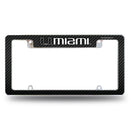 Miami Hurricanes Splatter Design All Over Chrome License Plate Frame