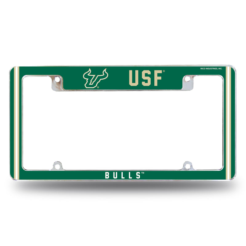 South Florida Alternate Design All Over Chrome Frame - Top Oriented