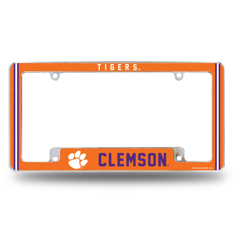 Clemson Alternate Design All Over Chrome Frame - Bottom Oriented