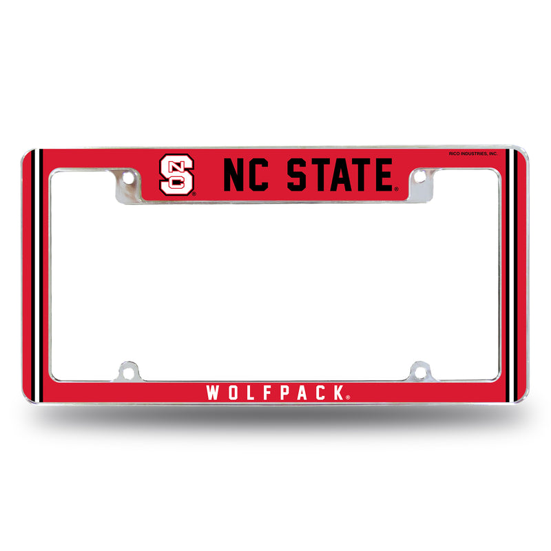 North Carolina State Alternate Design All Over Chrome Frame - Top Oriented