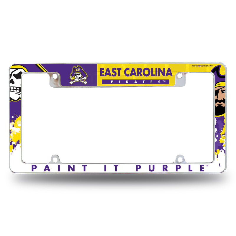 East Carolina All Over Chrome Frame (Top Oriented)