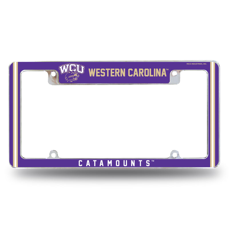 Western Carolina Alternate Design All Over Chrome Frame - Top Oriented