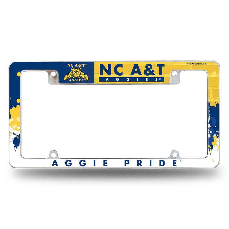 North Carolina A&T All Over Chrome Frame (Top Oriented)