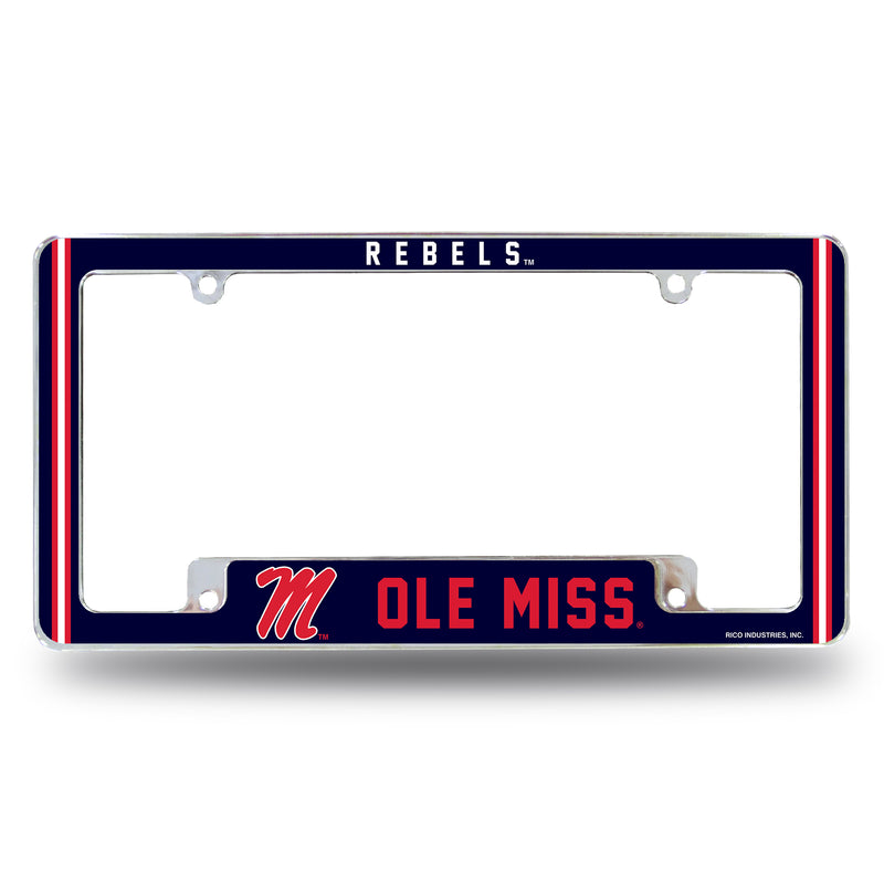 Mississippi University Alternate Design All Over Chrome Frame - Bottom Oriented