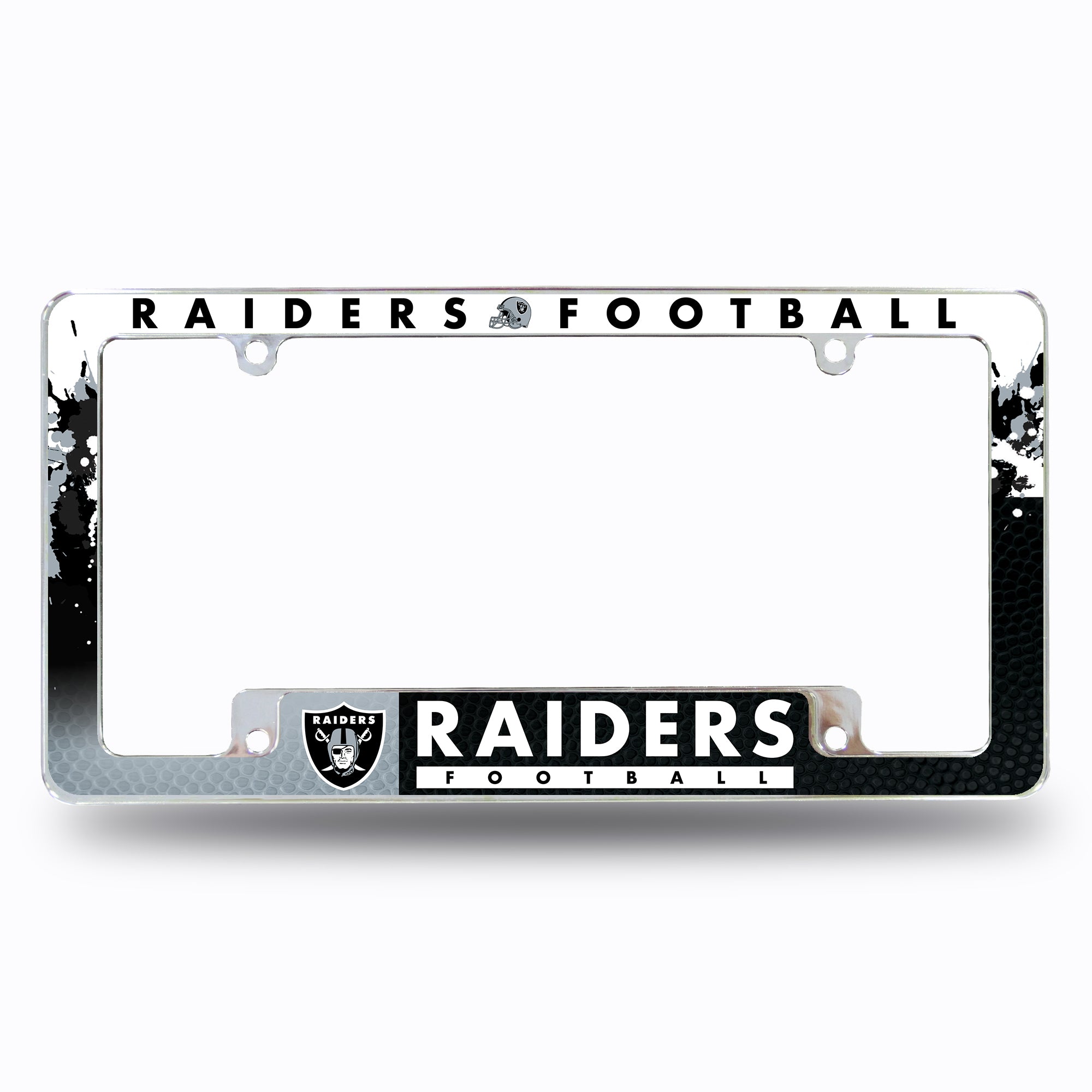Rico Industries Las Vegas Football 12 inch x 6 inch Chrome Hash Tag All Over Automotive License Plate Frame for Car/truck/suv, Other