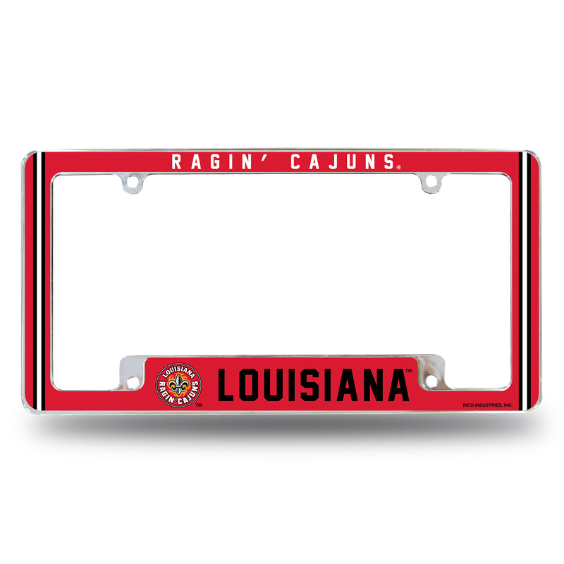 Louisiana Lafayette Alternate Design All Over Chrome Frame - Bottom Oriented