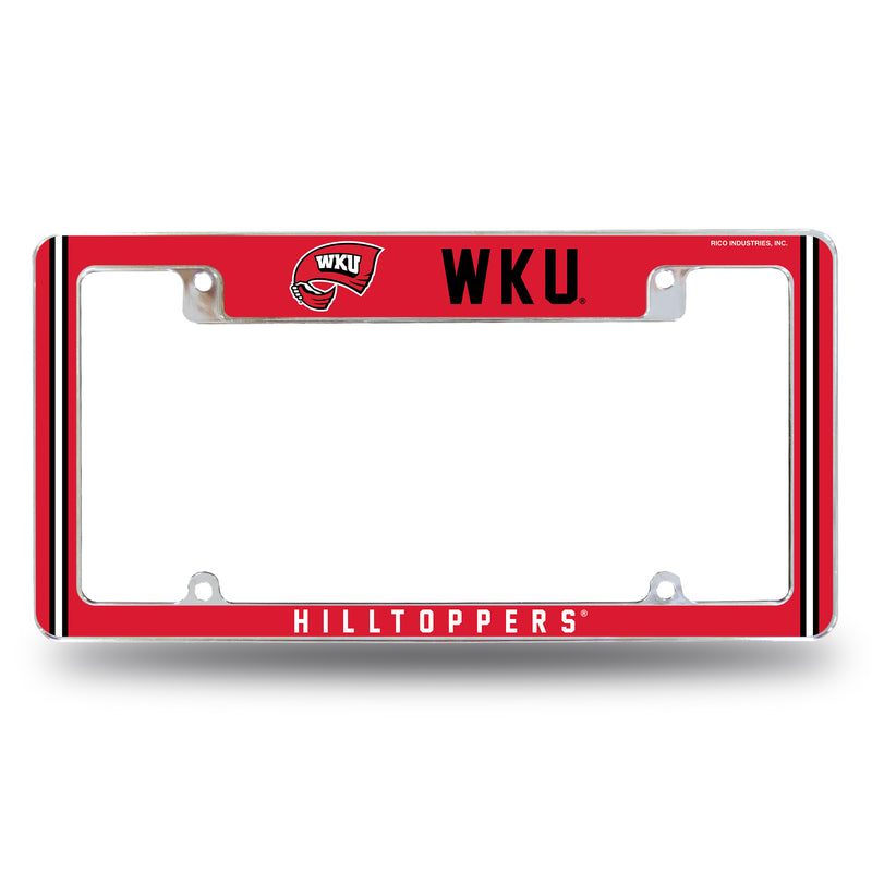 Western Kentucky Alternate Design All Over Chrome Frame - Top Oriented