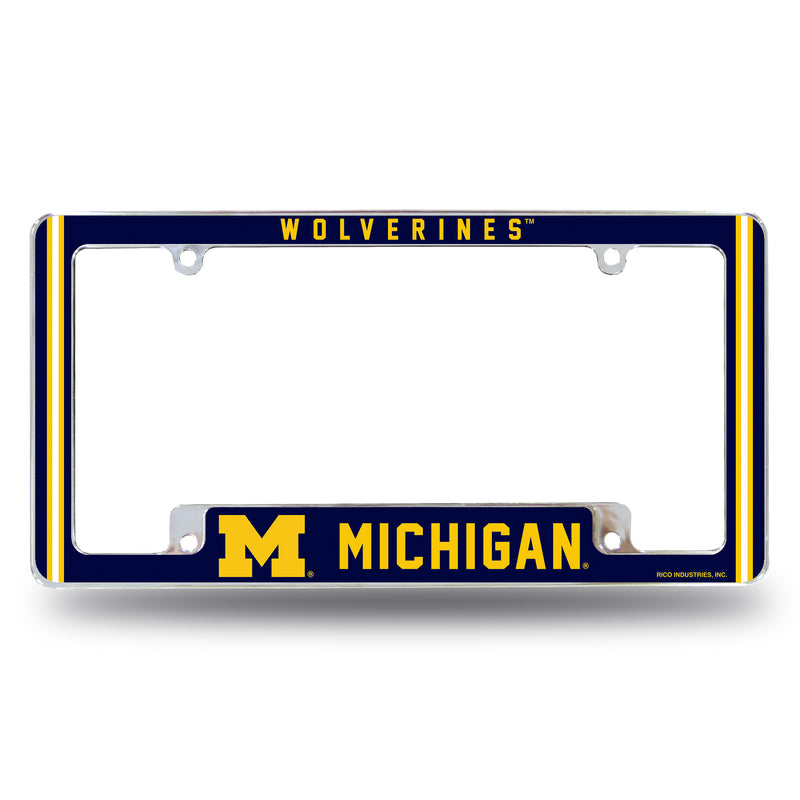 Michigan University Alternate Design All Over Chrome Frame - Bottom Oriented