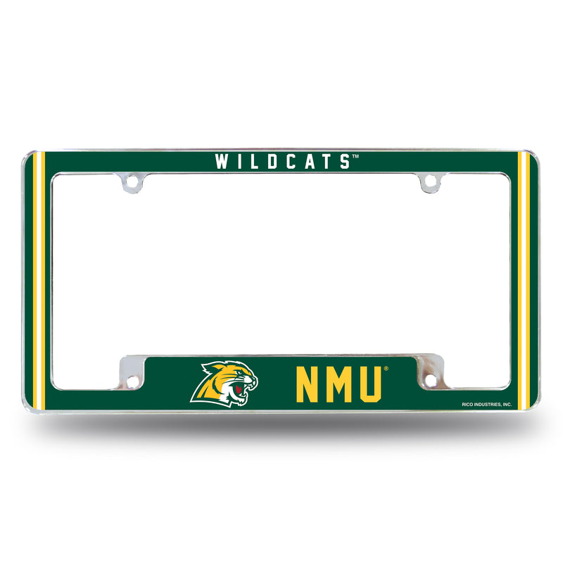 Northern Michigan Alternate Design All Over Chrome Frame - Bottom Oriented