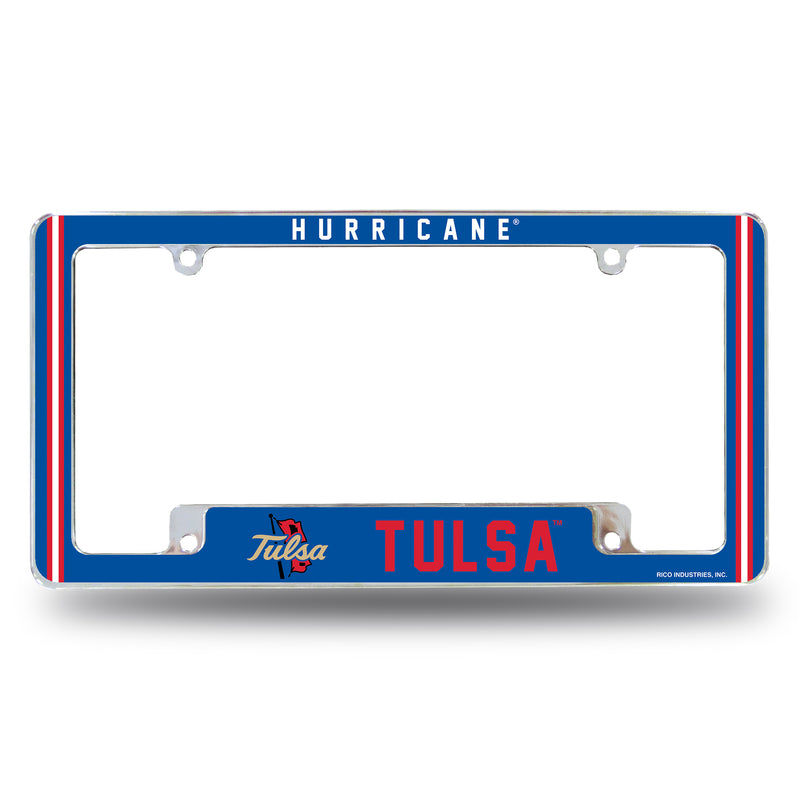 Tulsa University Alternate Design All Over Chrome Frame - Bottom Oriented