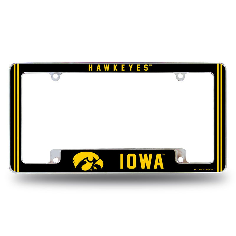 Iowa University Alternate Design All Over Chrome Frame - Bottom Oriented