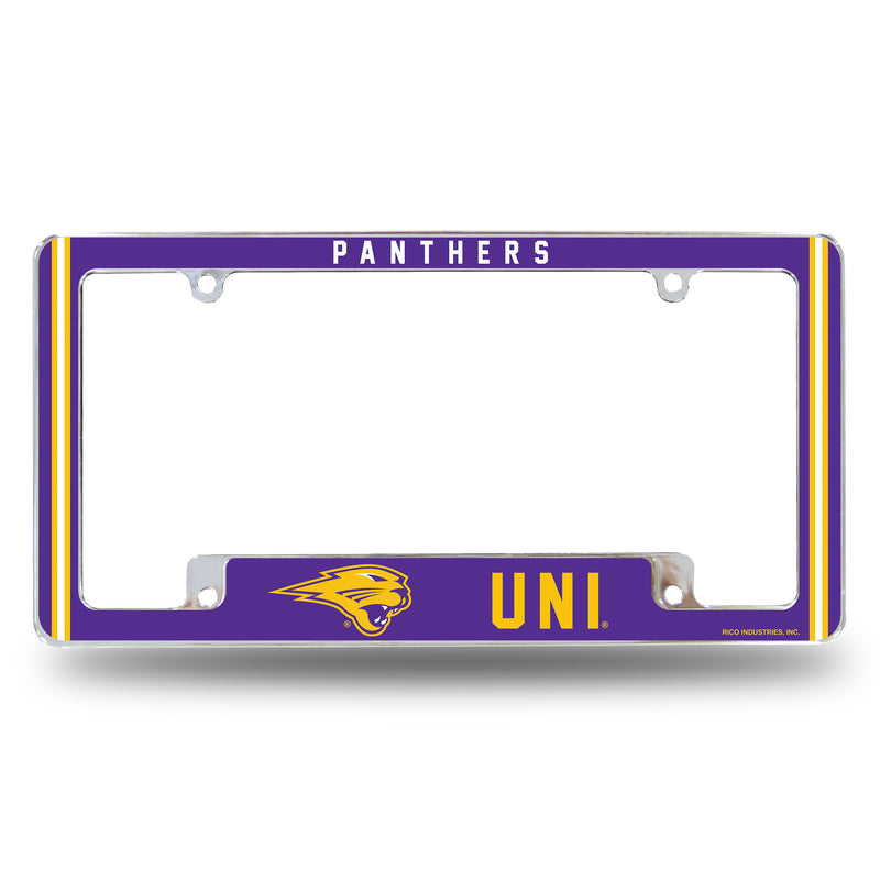 Northern Iowa Alternate Design All Over Chrome Frame - Bottom Oriented