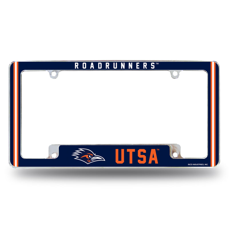 Texas - San Antonio Alternate Design All Over Chrome Frame - Bottom Oriented