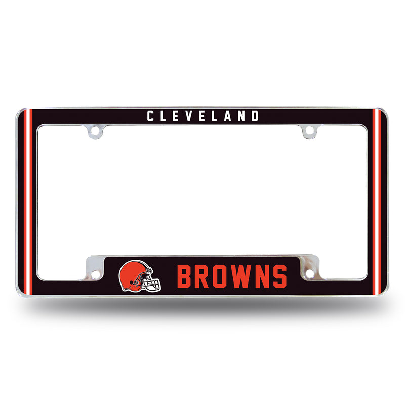 Browns Alternate Design All Over Chrome Frame - Bottom Oriented