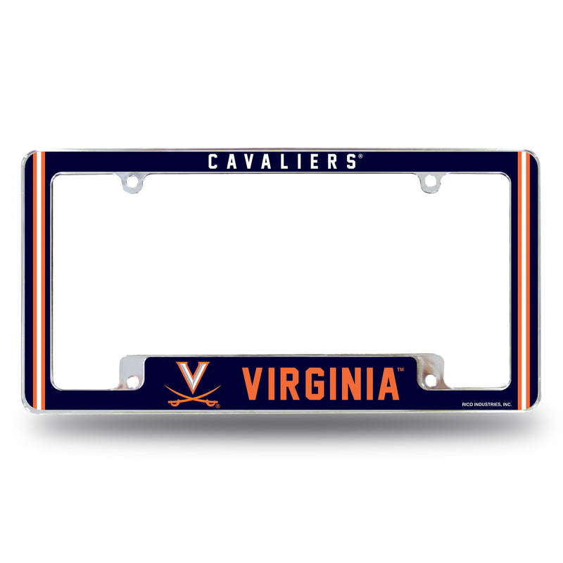 Virginia University Alternate Design All Over Chrome Frame - Bottom Oriented