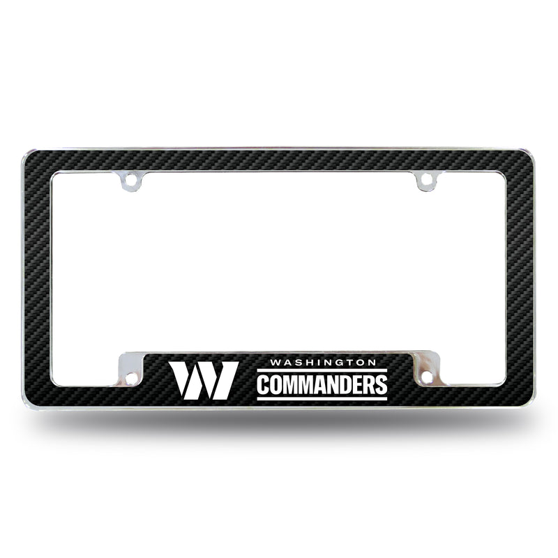 Washington Commanders All Over 12 x 6 Chrome Frame - Carbon Fiber Design