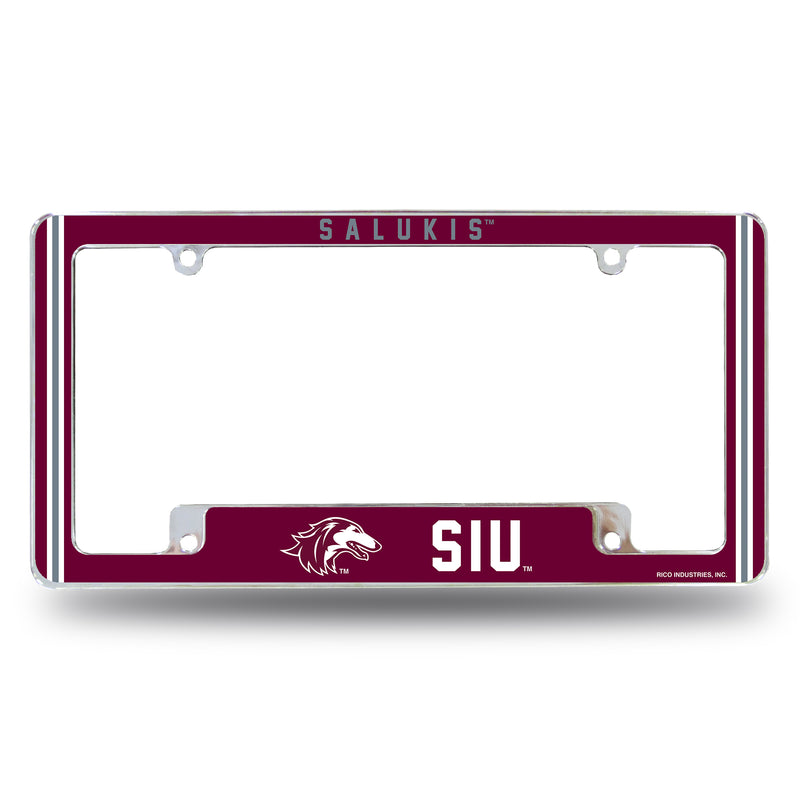 Southern Illinois Alternate Design All Over Chrome Frame - Bottom Oriented