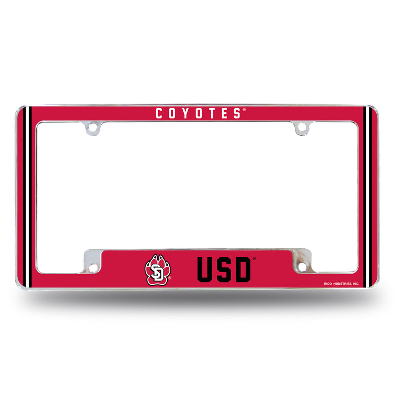 South Dakota University Alternate Design All Over Chrome Frame - Bottom Oriented