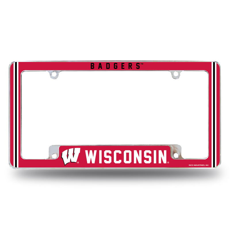 Wisconsin University Alternate Design All Over Chrome Frame - Bottom Oriented