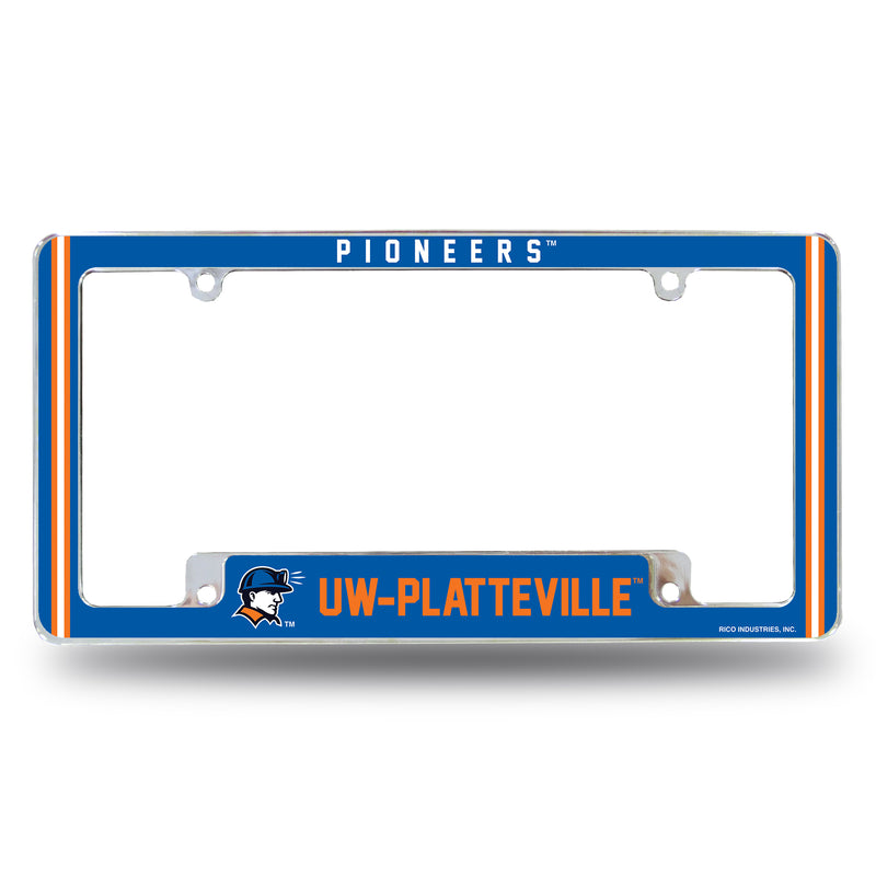 Wisconsin - Platteville Alternate Design All Over Chrome Frame - Bottom Oriented