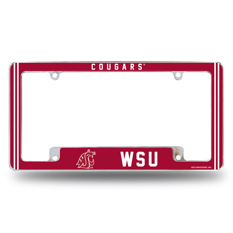 Washington State University Alternate Design All Over Chrome Frame - Bottom Oriented